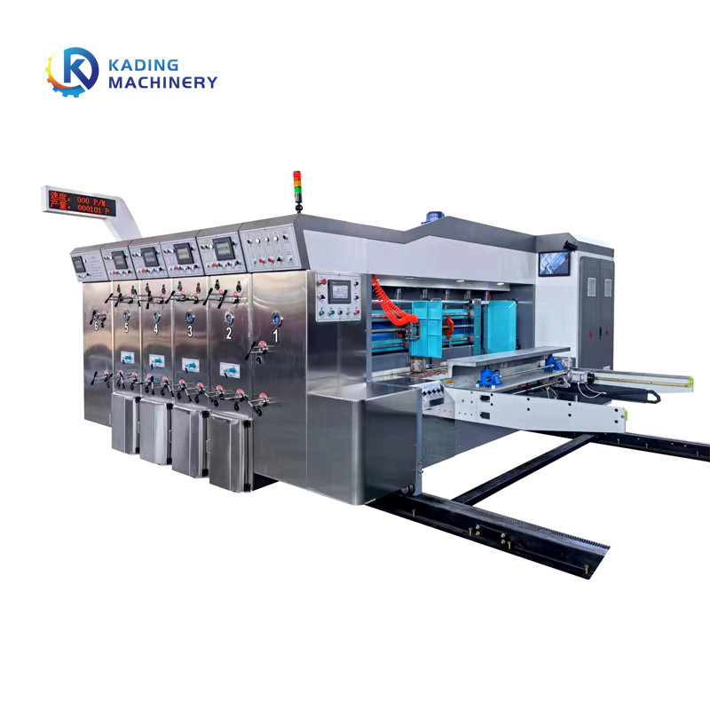 Máy in Flexo 1-6 màu cho thùng carton với cấu trúc điều chỉnh pha và hệ thống cấp mực