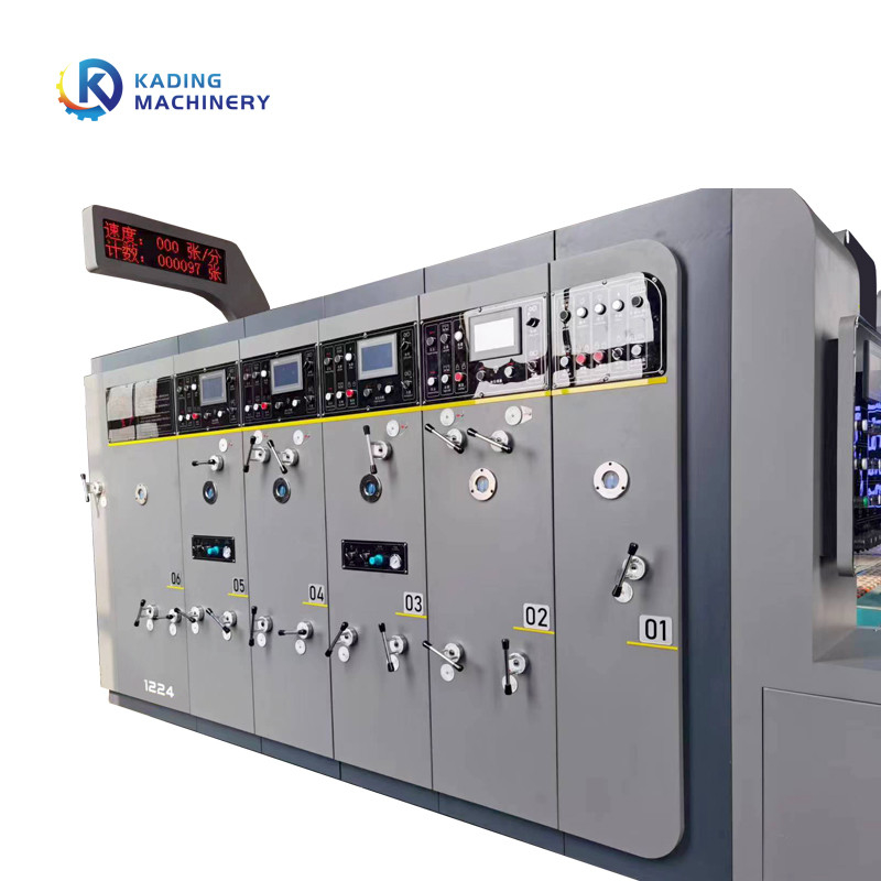 Máy in thùng carton hoàn toàn tự động cho bìa giấy và điều khiển PLC