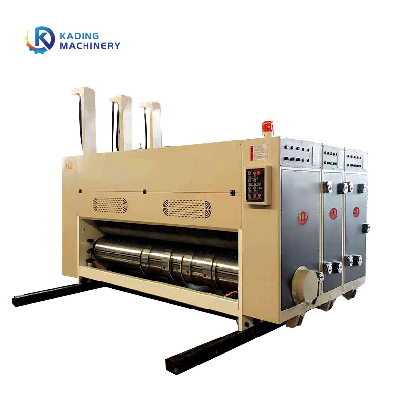 Máy in thùng carton nạp dây chuyền với khuôn cắt rãnh in cho hộp sóng