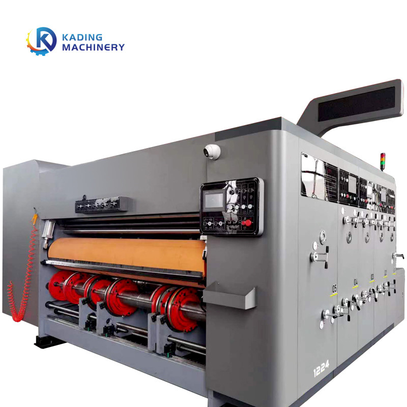 Tự động hóa đầy đủ chức năng Máy cắt bế thùng carton với súng phun loại bỏ bụi để cắt giấy