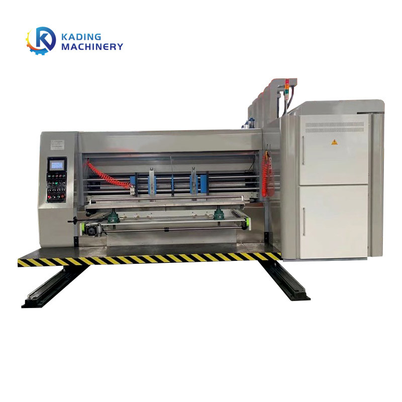 Mặt trước cạnh cho ăn máy in hộp sợi dây chuyền với Slotter Die Cutter