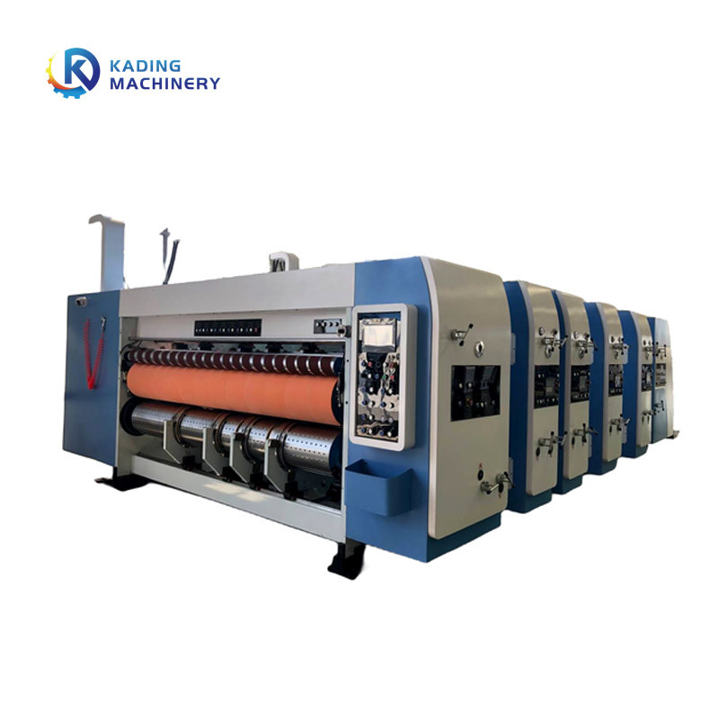 4/5/6 Màu Máy in Flexo hộp sóng với máy cắt khuôn có rãnh