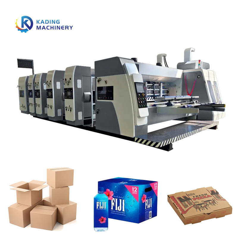 4/5/6 Màu Máy in Flexo hộp sóng với máy cắt khuôn có rãnh