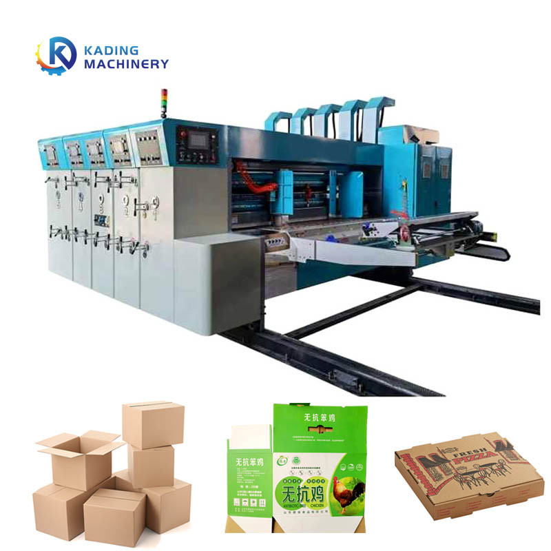 Máy in bìa bìa bìa nhiều màu Máy nạp giấy tự động cho các hộp sóng