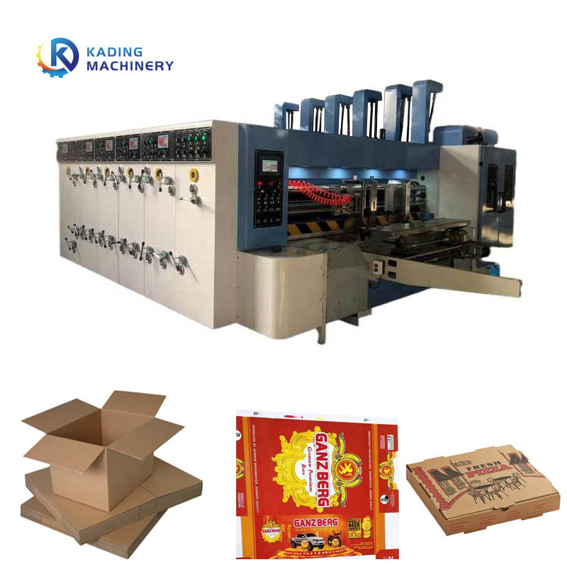 Máy in thùng carton nạp giấy áp lực miễn phí 2/3/4 màu In thùng carton Flexo