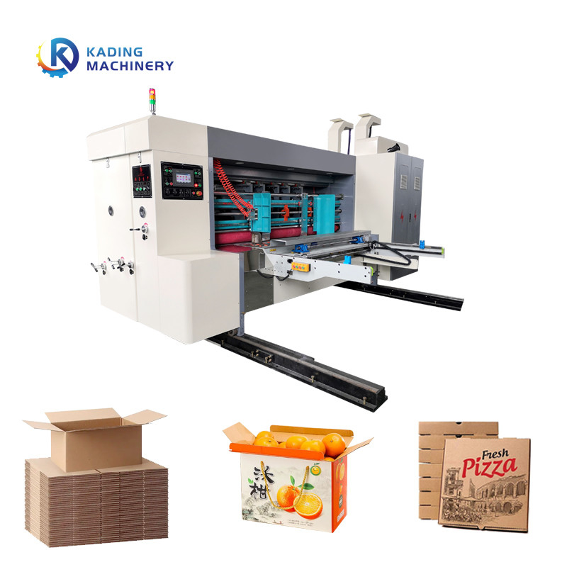 Máy in hộp sóng cho ăn cạnh chì tự động để làm hộp bánh pizza