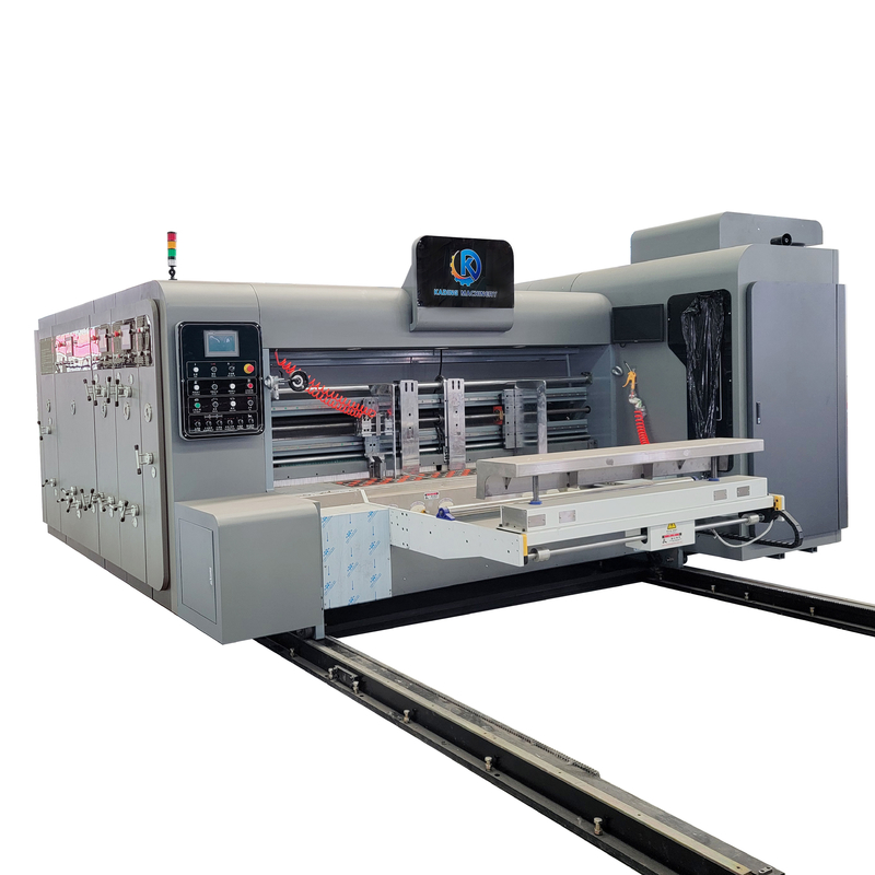 Flexo nước nền mực in ấn Box in ấn dây chuyền với dao nhọn để làm cho hộp pizza