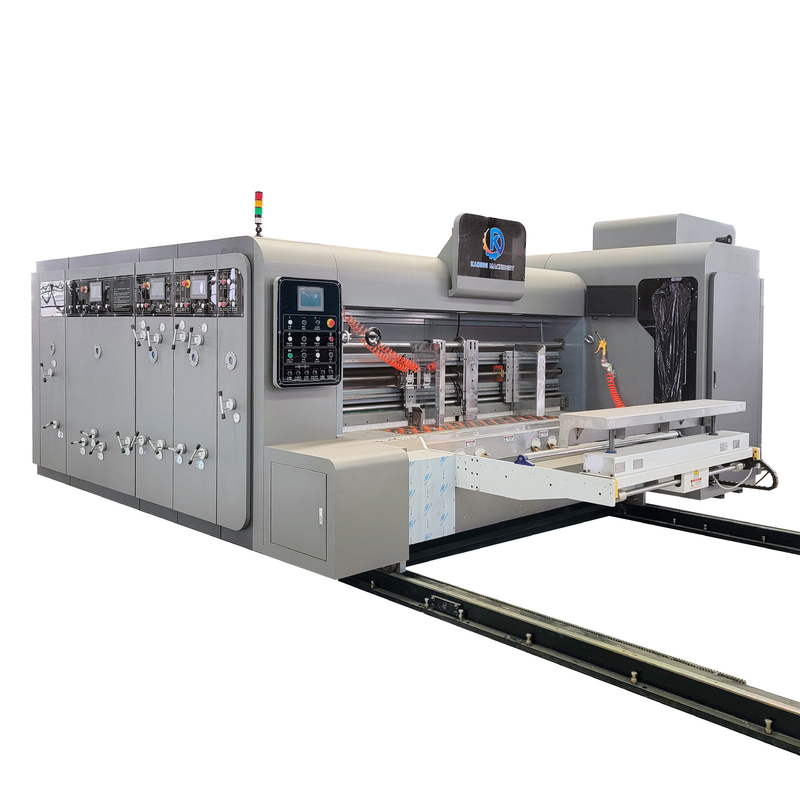 Flexo nước nền mực in ấn Box in ấn dây chuyền với dao nhọn để làm cho hộp pizza
