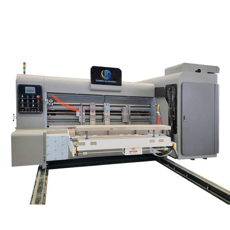 Flexo nước nền mực in ấn Box in ấn dây chuyền với dao nhọn để làm cho hộp pizza